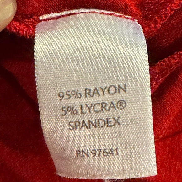 J Jill Red Long Sleeve 30” Tunic - Picture 5 of 5